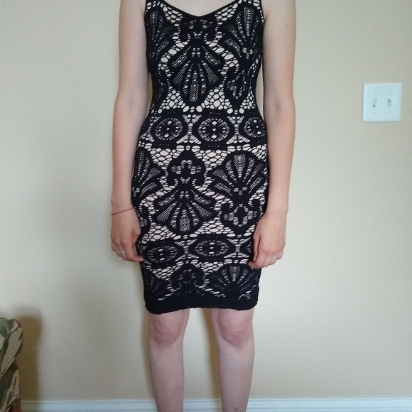 FREE PEOPLE Medallion Slip Body Con Lace Dress - Picture 3 of 6